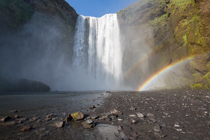 Landschaft Skogafoss